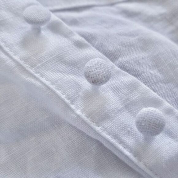 NWT Anthropologie Joslin Linen Taylor Mini Dress White Quiet Luxury Boho Resort - Picture 8 of 12